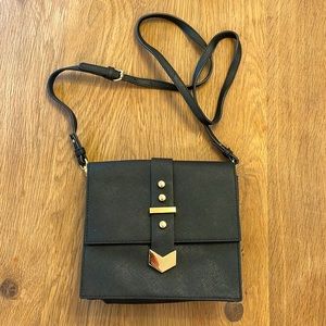 Crossbody Bag with Gold Accents